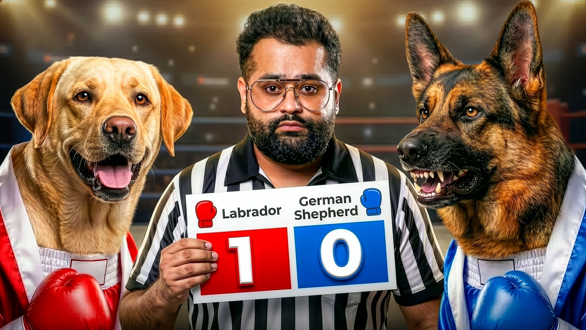 Lab vs German Shepherd